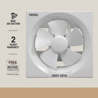 USHA Crisp Air VX Exhaust Fan | 150mm Sweep Size | 240mm Duct Size | 100% Copper Motor | 2 Year Warranty | (White)