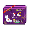 NIINE Dry Comfort Ultra Thin XL+ Sanitary Napkins for Heavy Flow (Pack of 2) 100 Pads with Free Biodegradable disposable bags