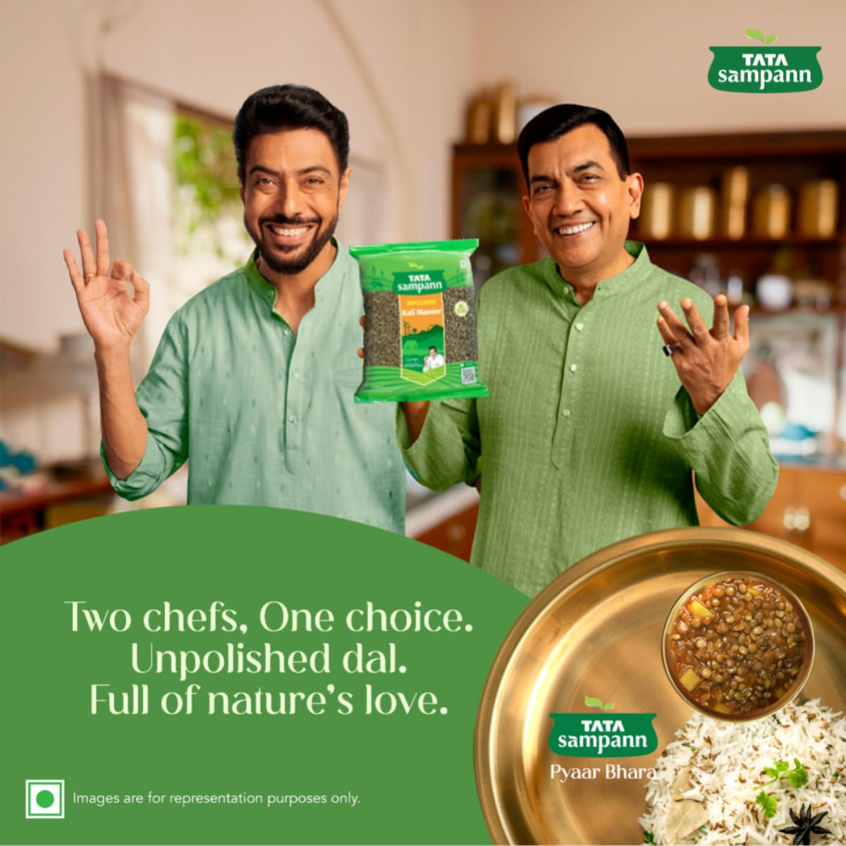 Tata Sampann Unpolished Kali Masoor Dal, 1kg