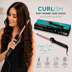 Curlish Professional Hair Curler Chopstick For Women [Inbuilt Clamp Hair Curling Chopstick] Electric Hair Curler (Barrel Diameter: 9 mm) Curler Iron Rod Styler for Women with Machine
