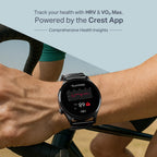 boAt Chrome Horizon, Premium Metal Body, Video Watch Faces, 1.51”(3.83cm) AMOLED Round Display, HRV & VO2 Max, Auto-Activity Detection, ASAP Charge, HRV Smartwatch for Men & Women (Steel Black)