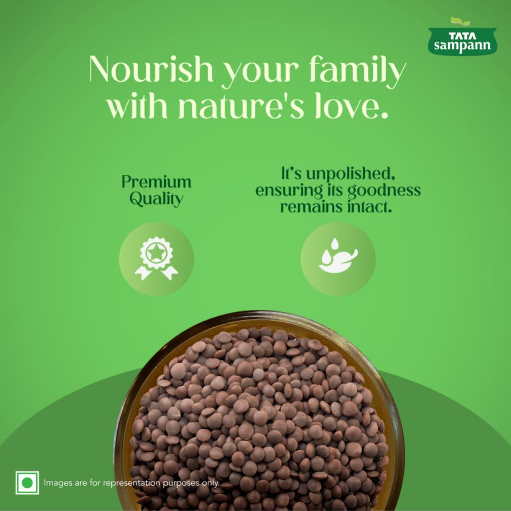 Tata Sampann Unpolished Kali Masoor Dal, 1kg
