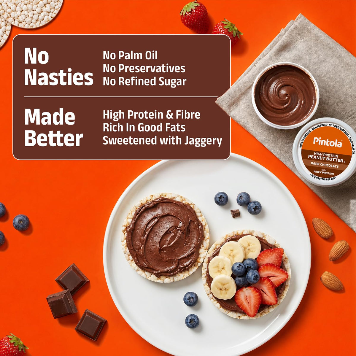 PINTOLA High Protein Peanut Butter Chocolate Flavour Creamy 510g
