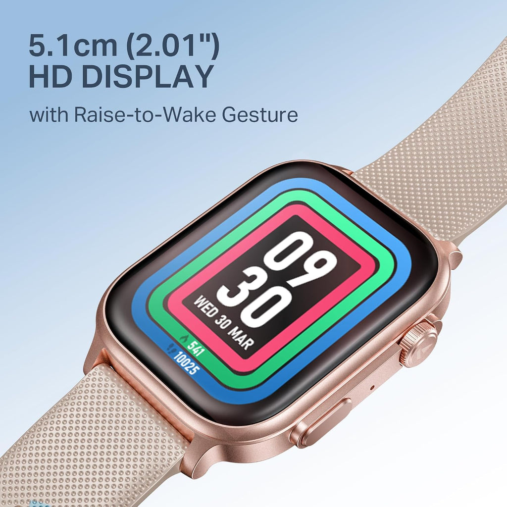 boAt New Launch Storm Infinity Max, 20 Days MAXIMUM Battery, Biggest Battery Capacity Ever! 2.01" (5.1cm)Display, Functional Crown, AI Nudges, BT Calling, Smart Watch for Men & Women (Cherry Blossom)