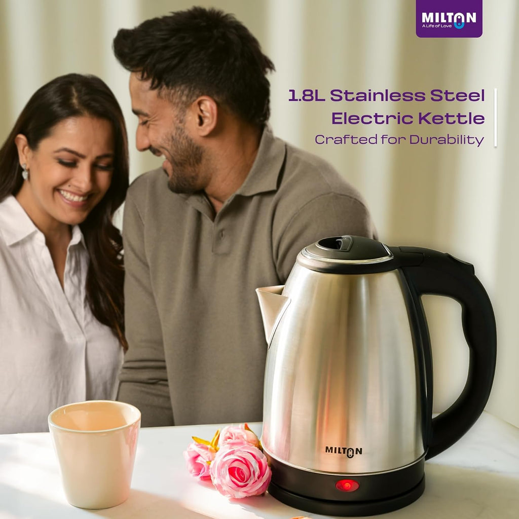 Milton Combo Rapid Electric Kettle 1.8L 1500W with Electric Egg Boiler 360W