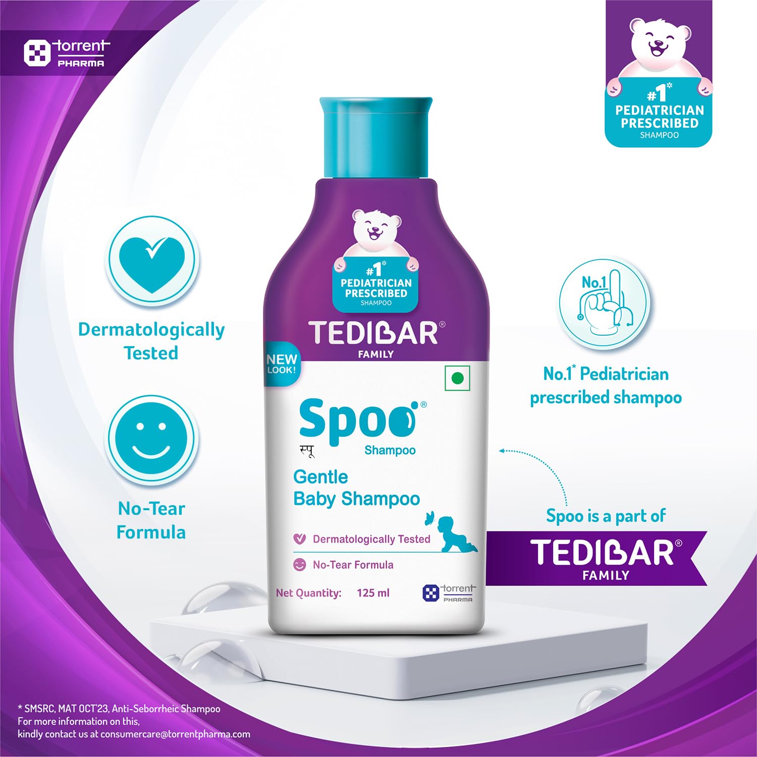 Spoo Shampoo Spoo No-Tear Formula Baby Shampoo 125 ml (Pack of 2)