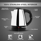 Butterfly EKN 1.5 Litre Stainless Steel Electric Kettle | 1500 W | 360� Swivel Power Base | Auto Shut Off | For Hot Water, Tea, Coffee, Noodles | Dry Boil Protection |