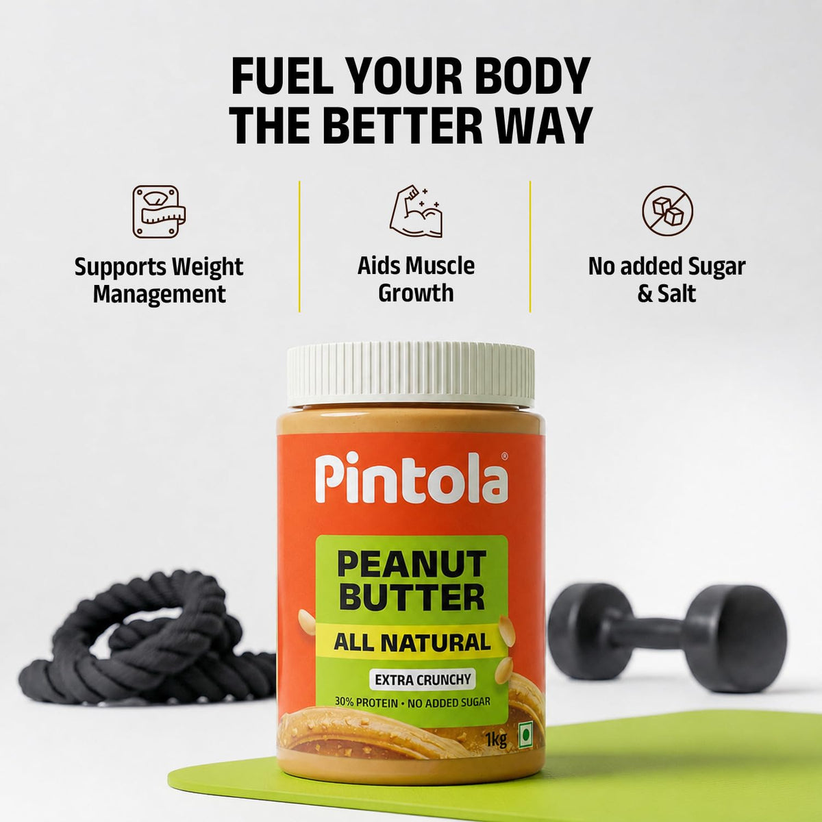 Pintola All Natural Peanut Butter Extra Crunchy 1kg