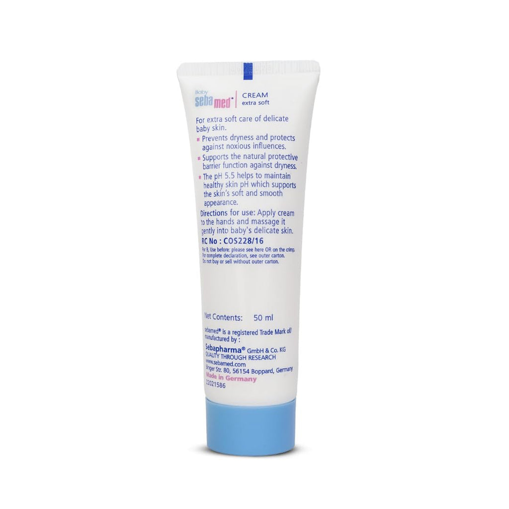 ebamed Baby Cream Extra Soft|pH 5.5|Ideal for Dry Skin|50 ml