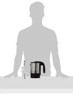 USHA Ek 3710 Electric Kettle 1 L, 1350 Watt (Ss 201 Food Safe Material), Black, 1 Liter, 1350 Watt