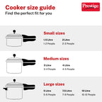 Prestige 2 Litre Triply Svachh Pressure Innerlid Pressure Cooker|Deep lid for spillage control|Gas & Induction Compatible|Triply body for even heating|Low Cooking oil|5Y warranty|ISI Certified