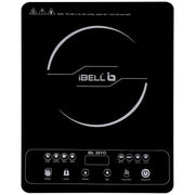 iBELL 20YO Induction Cooktop 2000W - 3 YEAR WARRANTY Full Touch Panel, Double/Single Coil Technology, Fast Heating, Auto Shut-Off, Overheat Protection, Crystal Glass Top [Black]
