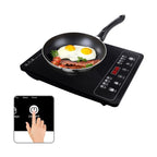 iBELL 20YO Induction Cooktop 2000W - 3 YEAR WARRANTY Full Touch Panel, Double/Single Coil Technology, Fast Heating, Auto Shut-Off, Overheat Protection, Crystal Glass Top [Black]