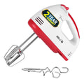 iBELL WHISK280 Hand Mixer, 280W, 7 Speed Control Plus Turbo, Beater/Blender/Electric Cream Maker for Cakes, stainless, Dough Hooks (White)