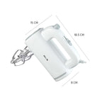 iBELL WHISK350 Electric Hand Mixer - 350W with 5 Speed Control, Stainless Steel Beaters & Dough Hooks for Baking, Whipping & Mixing (White)
