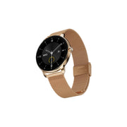 boAt Chrome Iris Fashion Smart Watch for Women - Elegant Ultra-Sleek Dial, Light-Weight Metal Body, 1.32" AMOLED Display, 1000 Nits, AOD, Female Wellness Tracking Watch for Woman (Metal Gold)