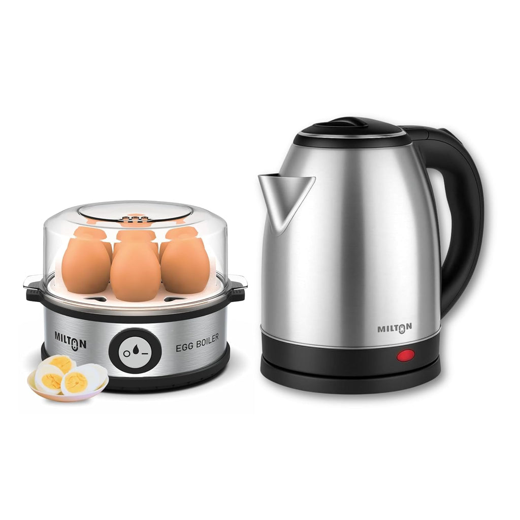 Milton Combo Rapid Electric Kettle 1.8L 1500W with Electric Egg Boiler 360W
