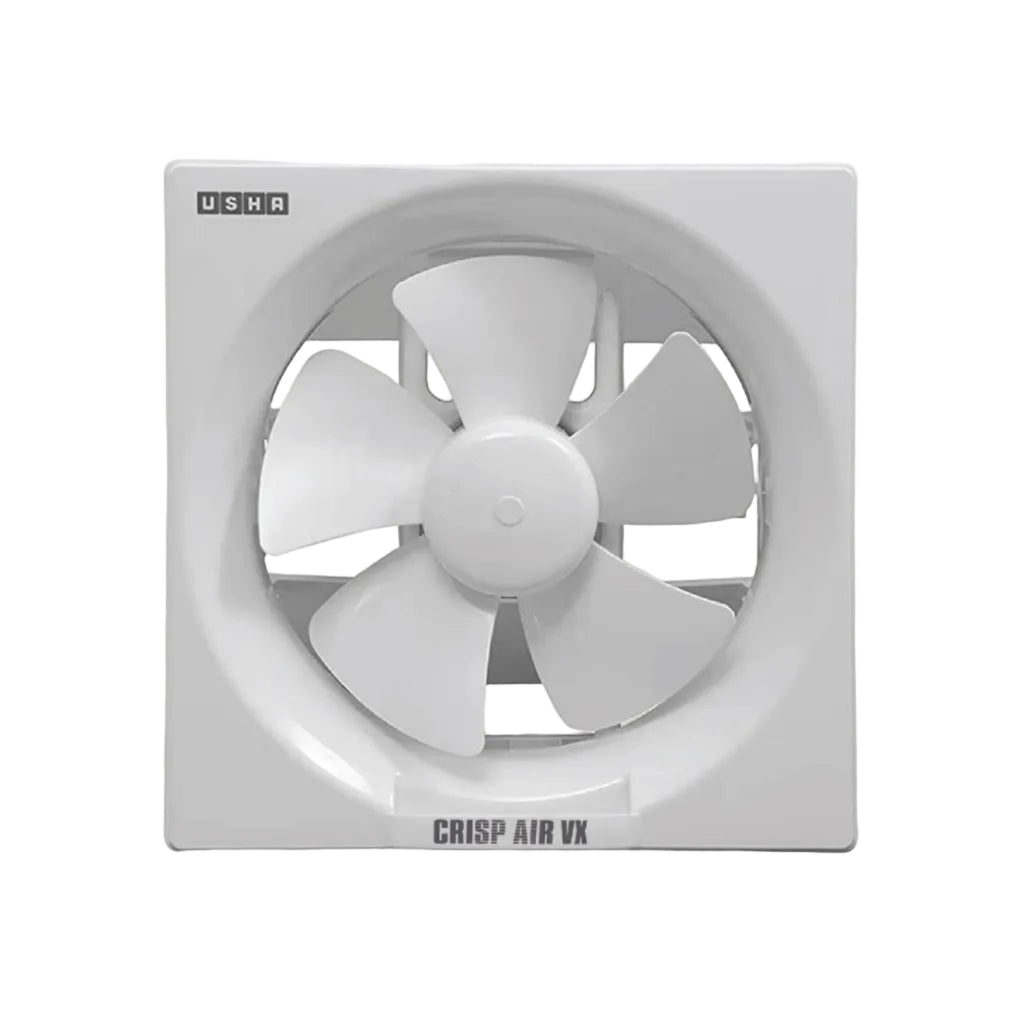 USHA Crisp Air VX Exhaust Fan | 150mm Sweep Size | 240mm Duct Size | 100% Copper Motor | 2 Year Warranty | (White)