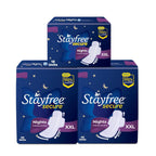 Stayfree Secure Nights XXL Sanitary Pads for Women | 98 Pads Combo Pack| Cottony Soft Cover | Upto 100% leakage protection | Buy XXL at XL price | Absorbs 2x Faster with Wider Back