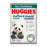Huggies Naturemade Premium Ultra-thin Bamboo diapers XL 34pc,12hr lock