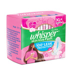 Whisper Ultra Skin Love Soft Sanitary Pads for Women, XL+ 15 Pads