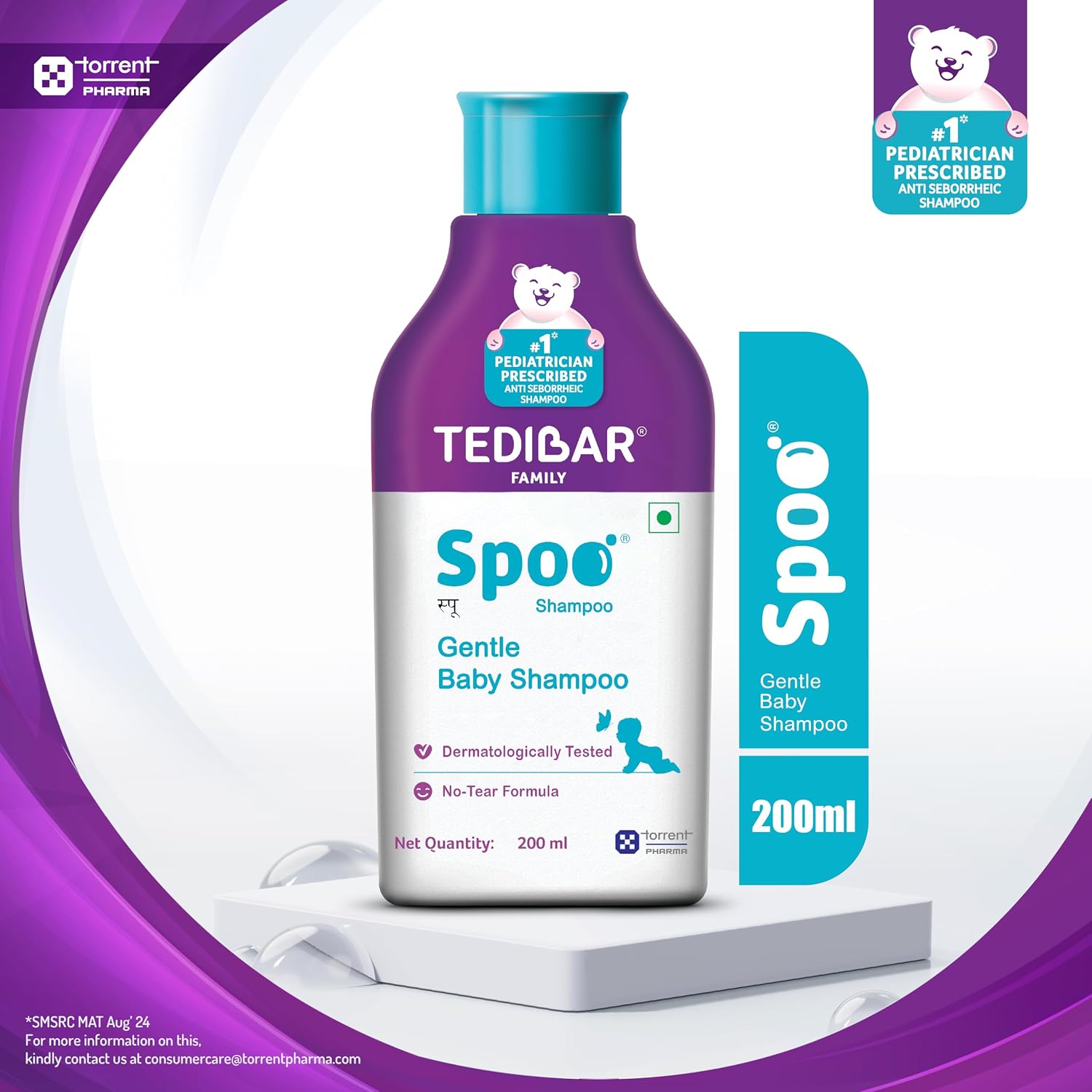 Spoo No-Tear Formula baby shampoo 200ml from Tedibar Family