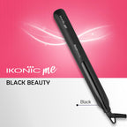 Ikonic Me Black Beauty Hair Straightener, Ceramic Floating Plates, Adjustable Temperature Up To 230°C, Quick Heat-Up Technology, Smooth, Sleek & Shiny Hair Styling, Hair Straightening Tool For Women, Black
