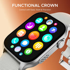 boAt Ultima Ember smartwatch with 1.96” AMOLED Display, AOD, Personalized Fitness Nudges, Functional Crown,100+ Sports Modes, Create Your Own Watchface, smartwatch for man and Woman (Silver Myst)