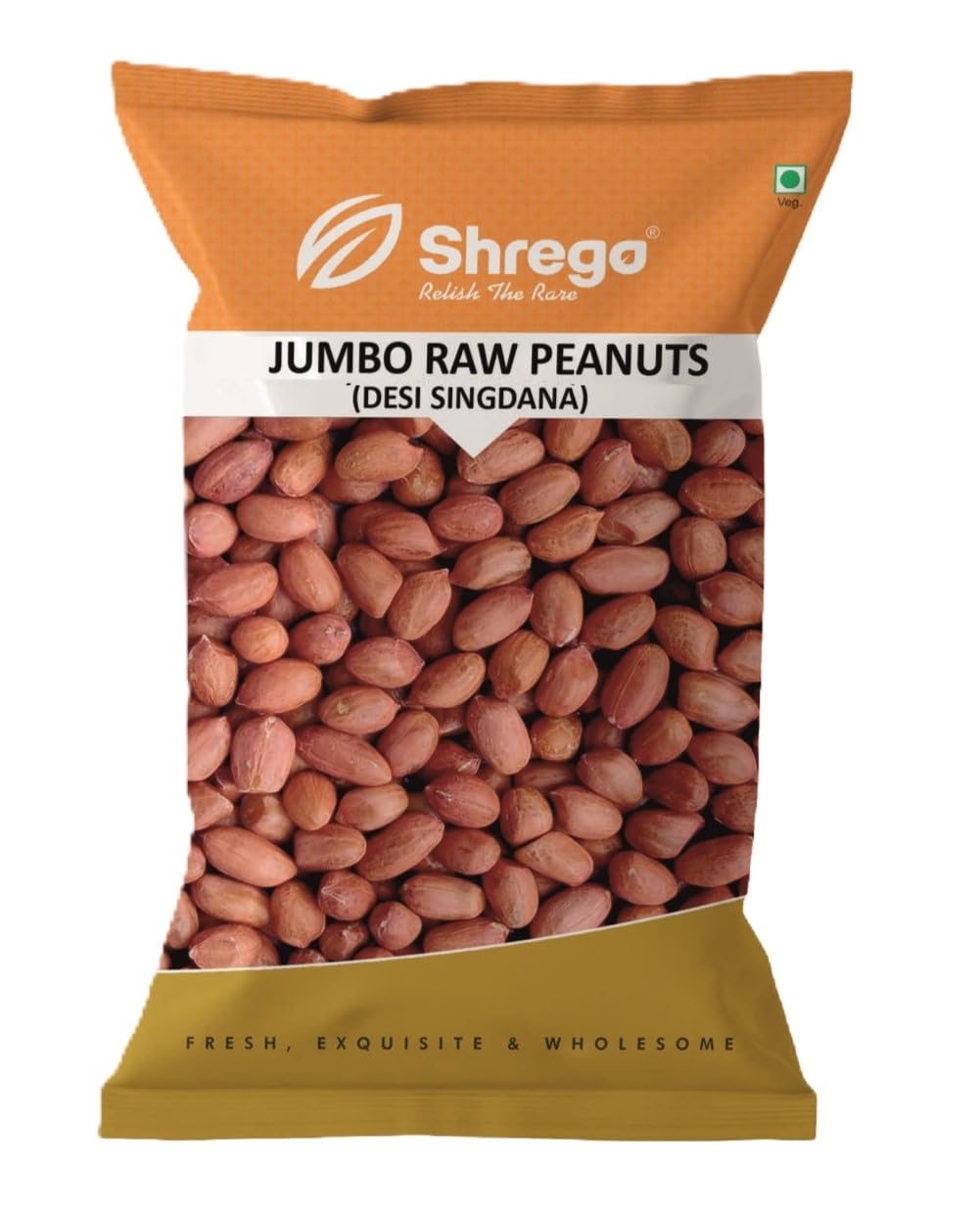 Shrego Jumbo Raw Peanut, Desi Singdana, Vacuum Packed (1 kg)