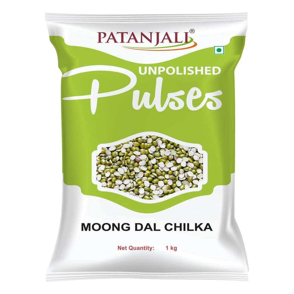 Patanjali Unpolished Moong Dal Chilka 1kg,