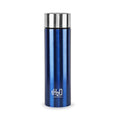 CELLO H2O Stainless Steel Water Bottle for Office & Daily Use 1000 ml Blue | Single Wall Freezer & Fridge Safe, Lightweight & Stylish Leakproof Rustproof Steel Water Bottle for School, Gym & Travel