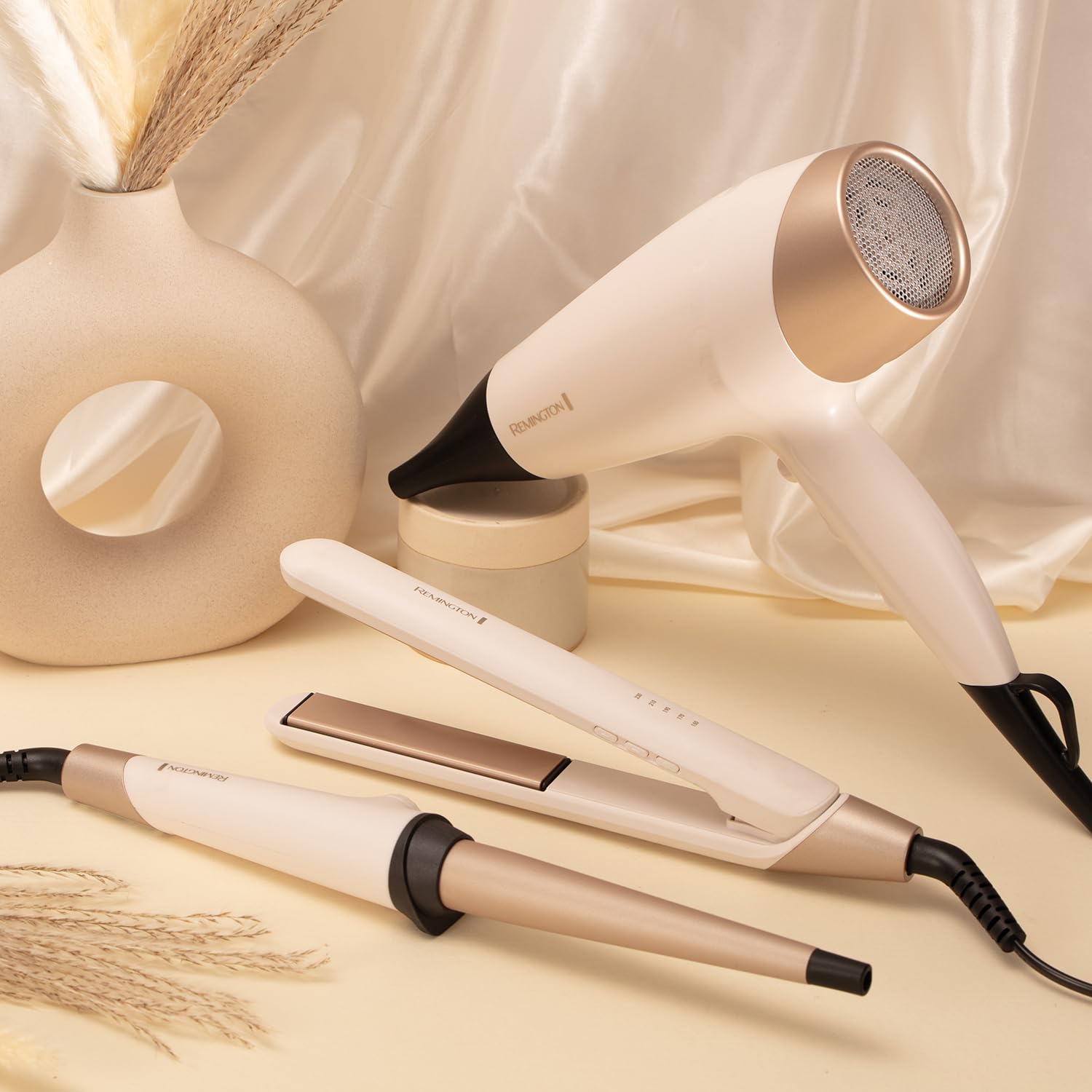 Remington Shea Soft Curling Wand CI4740 | Advanced 13-25mm Ceramic Barrel Enriched with Shea Oil | 30-Second Heat-Up, Adjustable Temperature Control, Stay Cool Tip, and Heat Protection Stand
