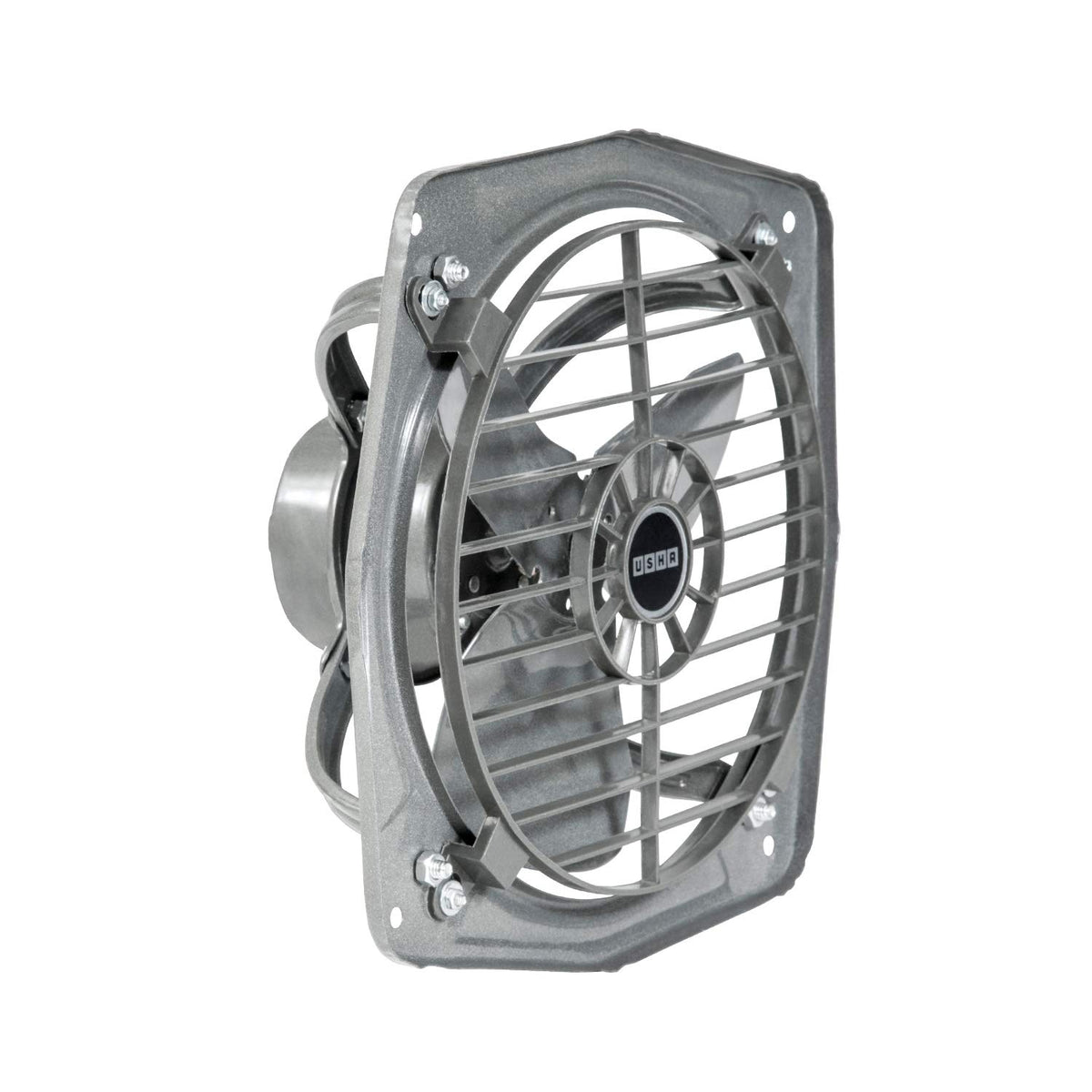 Usha Aeroclean 300 mm (12‑Inch) Exhaust Fan | Goodbye Oil & Dust Lacquer Coating | 100% Copper Motor | Scratch‑&‑Stain‑Resistant | Aerodynamically Balanced Blades | 2‑Year Warranty| Metallic Grey