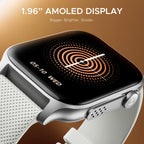 boAt Ultima Ember smartwatch with 1.96” AMOLED Display, AOD, Personalized Fitness Nudges, Functional Crown,100+ Sports Modes, Create Your Own Watchface, smartwatch for man and Woman (Silver Myst)