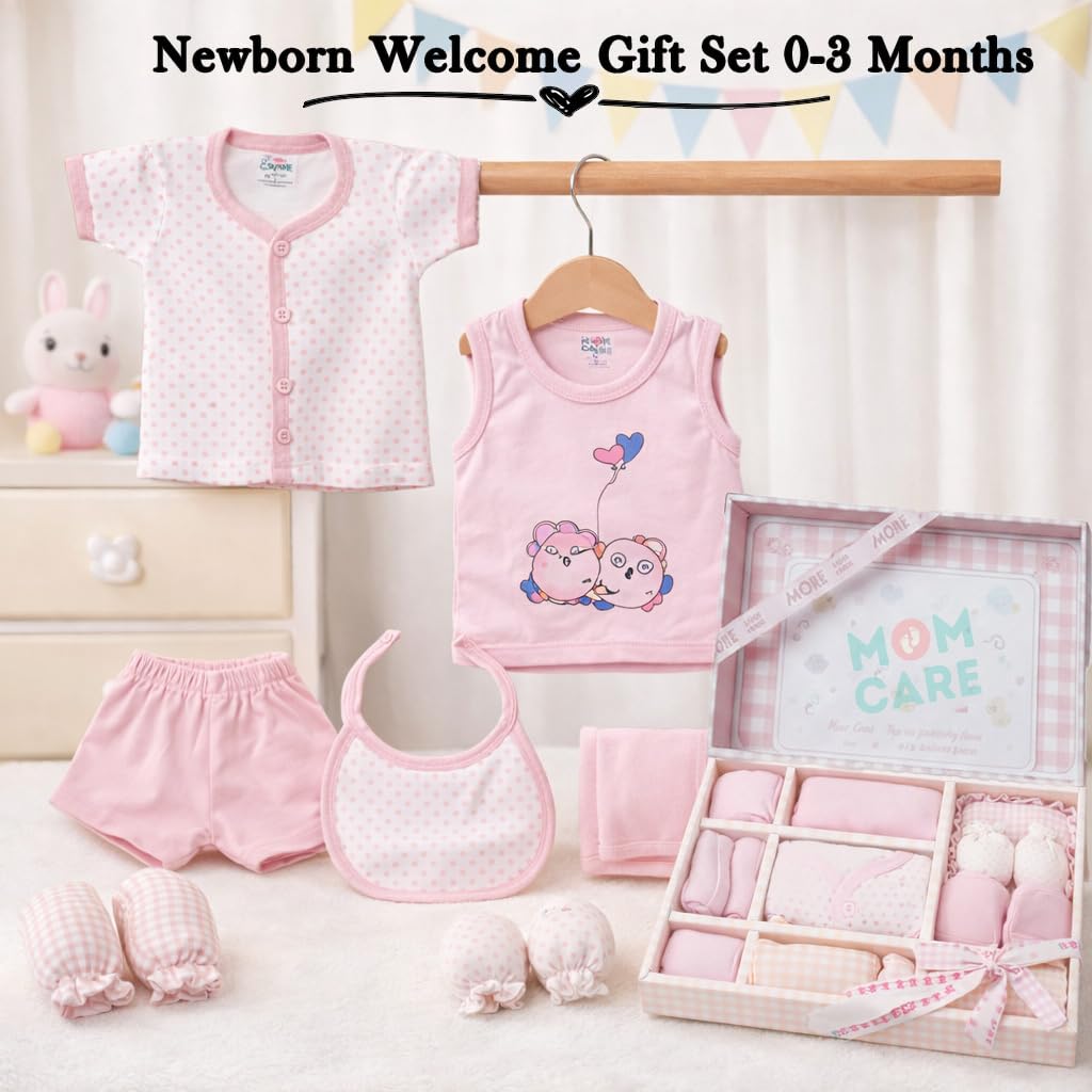 MOM CARE Newborn Baby Gift Set (11 Pieces)