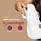 Carmesi Sensitive Sanitary Pads - Pack of 30 Pads (XL) - Certified 100% Rash-Free by Gynecologist - Natural Plant Top Sheet - No Fragrance, No Chlorine - With Disposal Bags