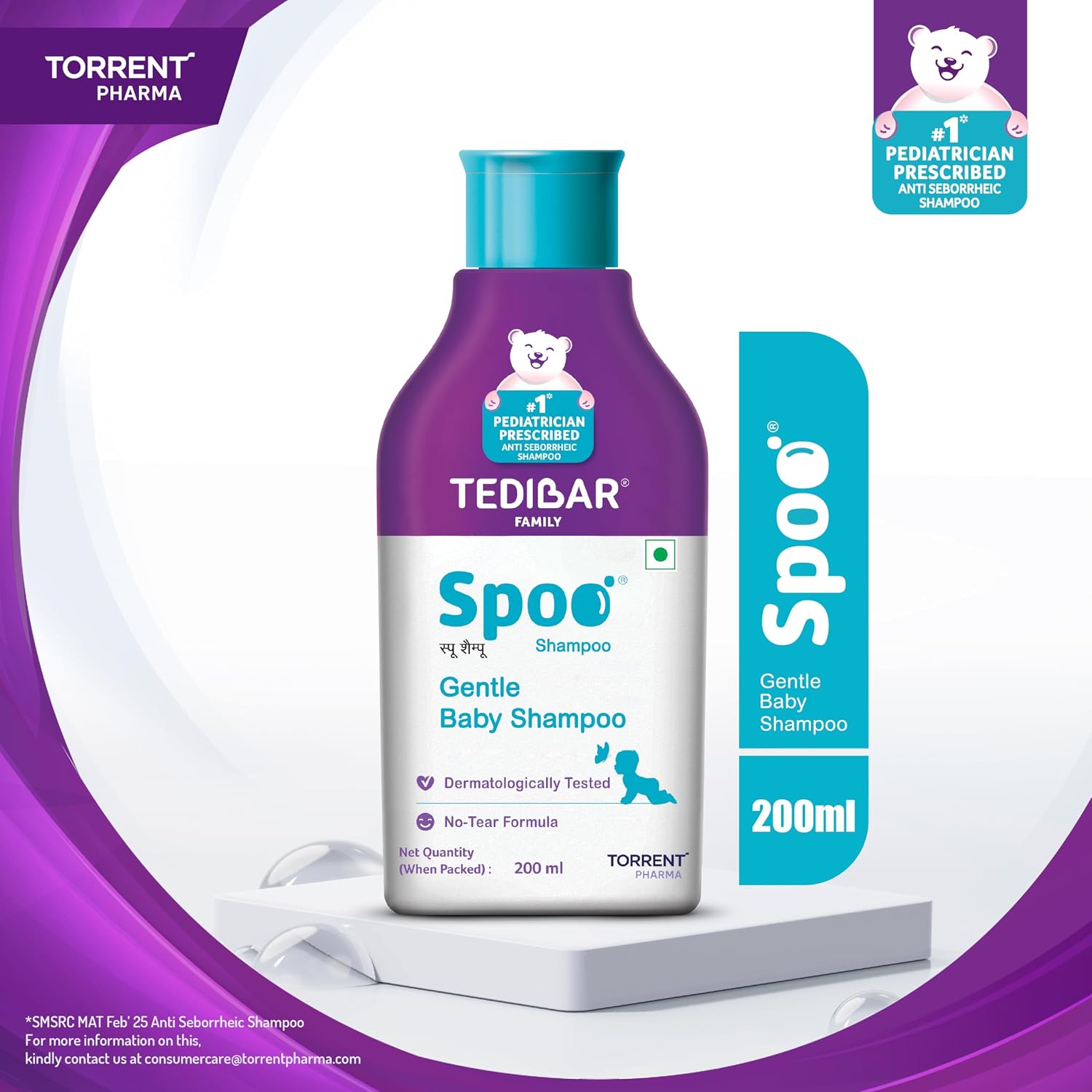 Spoo No-Tear Formula baby shampoo 200ml from Tedibar Family