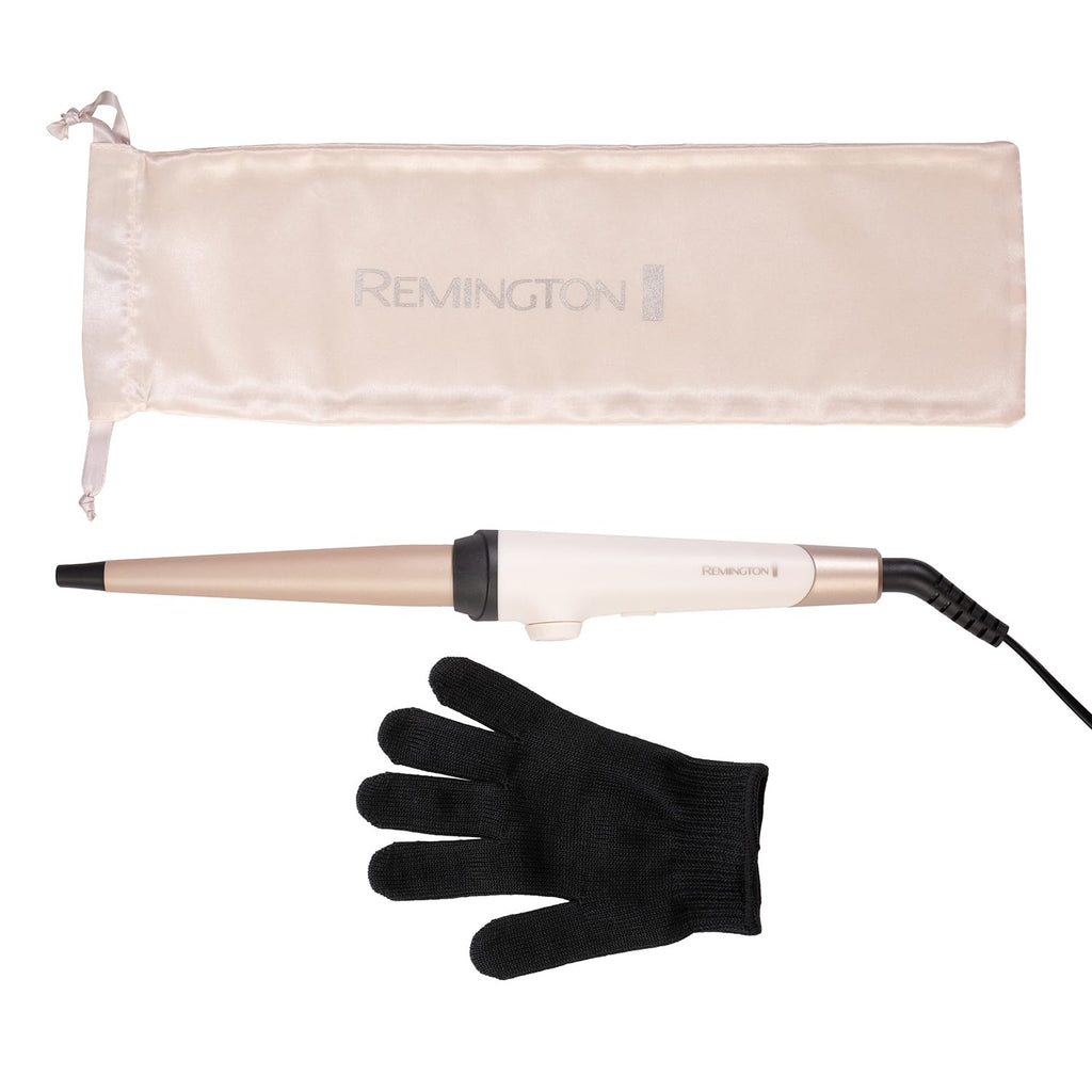 Remington Shea Soft Curling Wand CI4740 | Advanced 13-25mm Ceramic Barrel Enriched with Shea Oil | 30-Second Heat-Up, Adjustable Temperature Control, Stay Cool Tip, and Heat Protection Stand