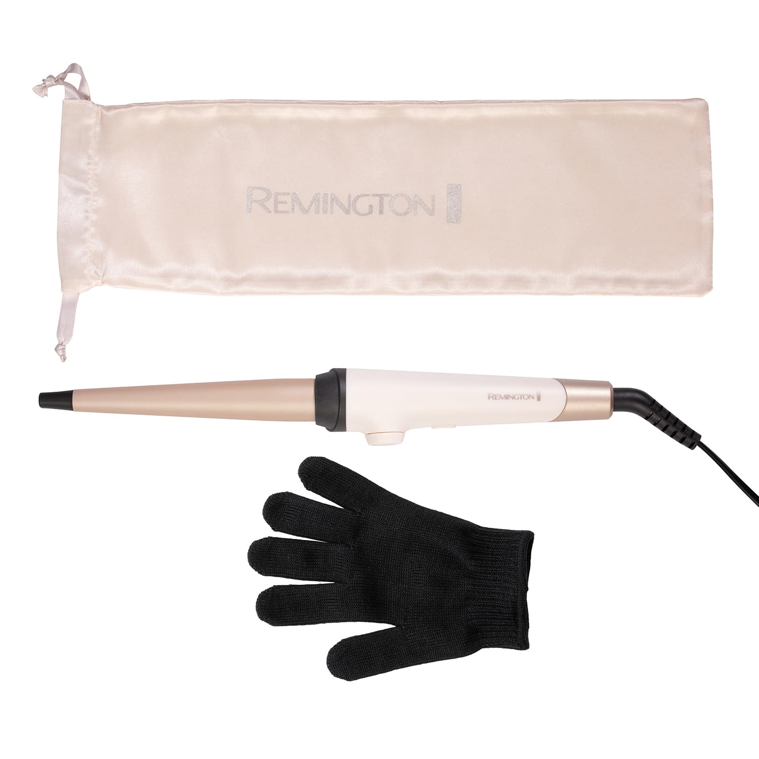 Remington Shea Soft Curling Wand CI4740 | Advanced 13-25mm Ceramic Barrel Enriched with Shea Oil | 30-Second Heat-Up, Adjustable Temperature Control, Stay Cool Tip, and Heat Protection Stand