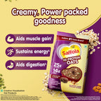 Saffola 25g High Protein Oats | 14g High Fibre | 1kg | Chocolate flavour