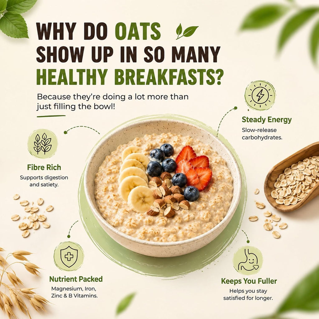Pearl Organic Fresh Rolled Oats, 400g×3 Pack, 1.2Kg