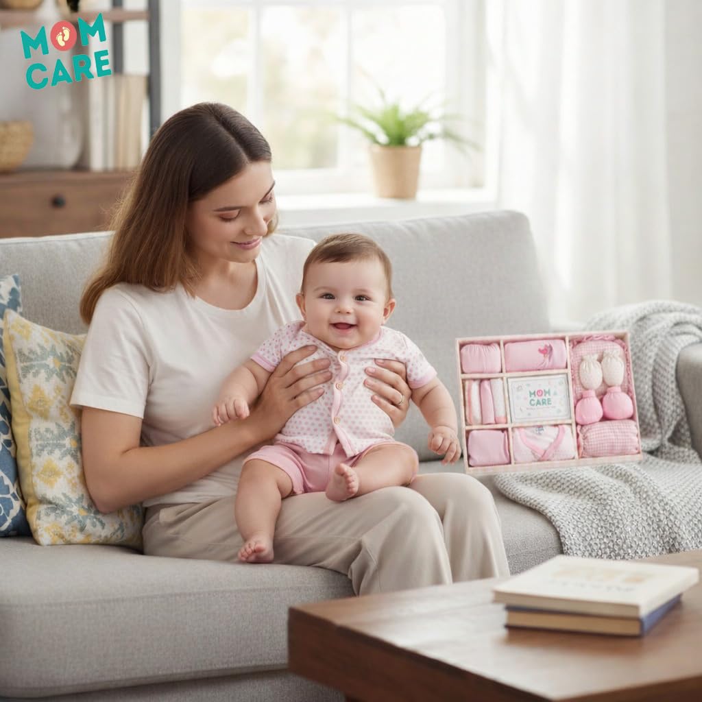 MOM CARE Newborn Baby Gift Set (11 Pieces)