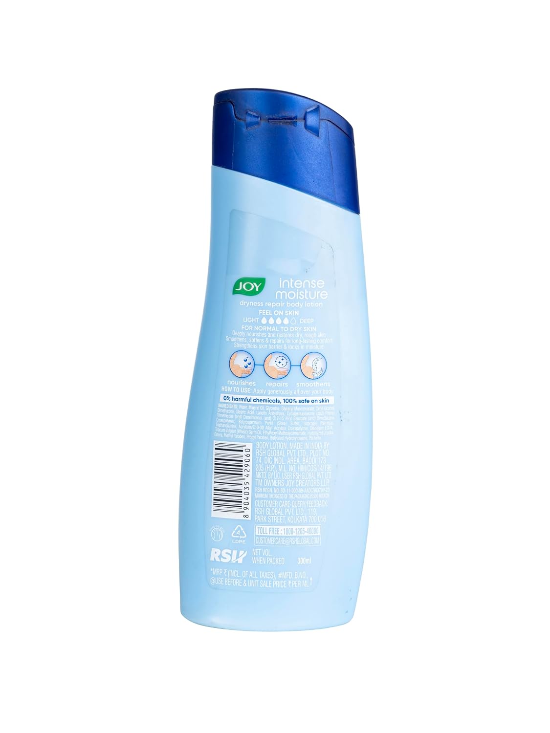 Joy Intense Moisture Dryness Repair Body Lotion, 300 ml Bottle