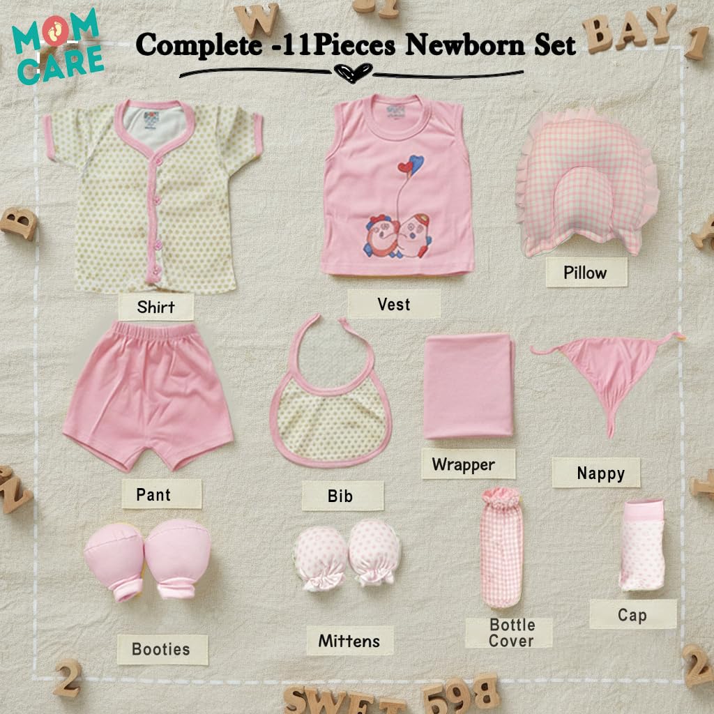 MOM CARE Newborn Baby Gift Set (11 Pieces)