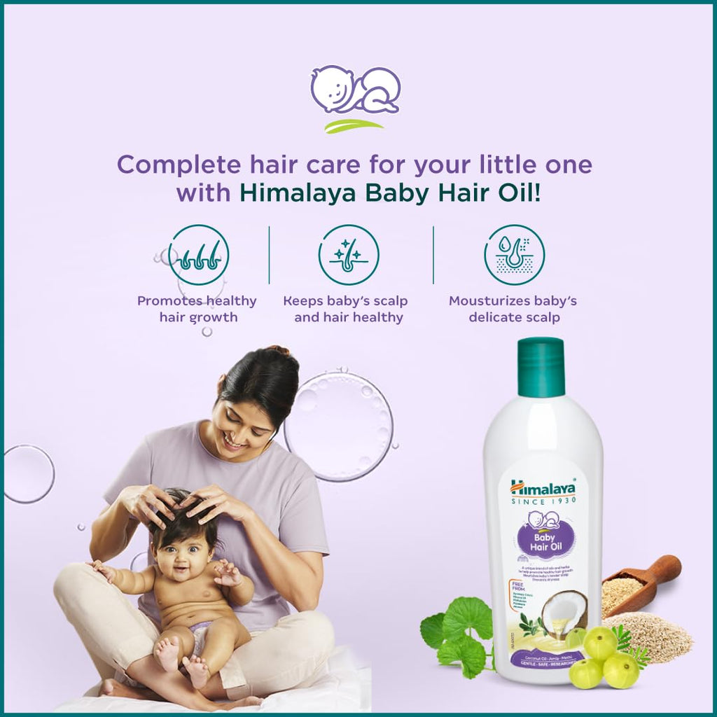 Himalaya Baby Hair Oil with Amla, Sesame &amp; Coconut oil – 200ml