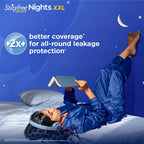 Stayfree Secure Nights XXL Sanitary Pads for Women | 98 Pads Combo Pack| Cottony Soft Cover | Upto 100% leakage protection | Buy XXL at XL price | Absorbs 2x Faster with Wider Back