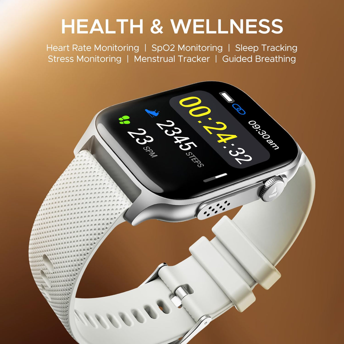 boAt Ultima Ember smartwatch with 1.96” AMOLED Display, AOD, Personalized Fitness Nudges, Functional Crown,100+ Sports Modes, Create Your Own Watchface, smartwatch for man and Woman (Silver Myst)