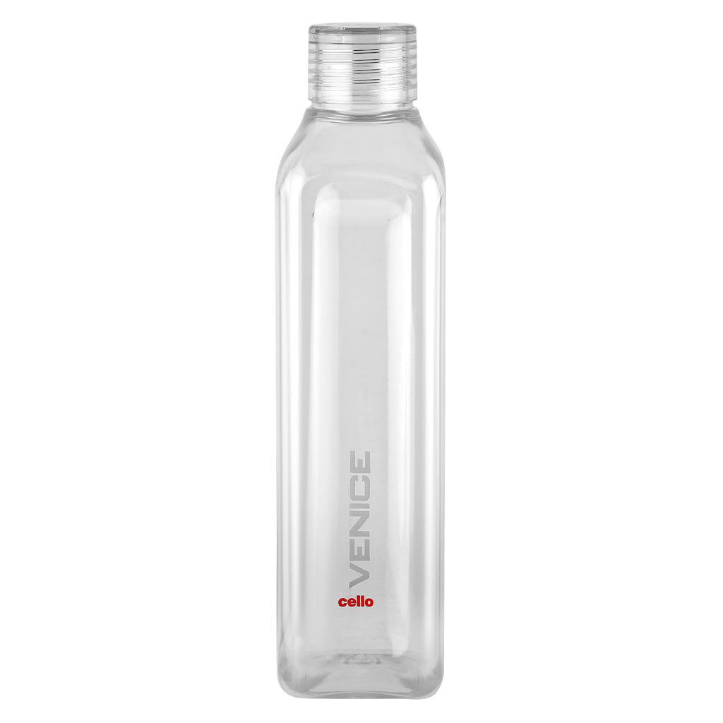 CELLO Venice Exclusive Edition Water Bottles Set of 3 Pcs For Daily Use 1000ml, Transparent | Unbreakable BPA-Free Leakproof Refrigerator Safe Pet Water Bottle For School, Office, Kitchen & Travel
