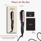 Urban yog MakeMeeBold Hair Straightener Brush| Frizz Free Hair | Electric Hair Straightner Comb | With Ceramic Coated Plates, 5 Temperature Controls,1200 Watt, Black