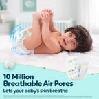 Pampers Premium Care Pant Style Baby Diapers M 54 Count | No Marks Design | Voted India’s #1 Softest Diaper | All in 1 diaper with 360 Cottony Softness